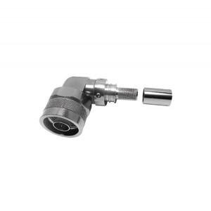 EZ-300-NMH-RA-X, РЧ соединители / Коаксиальные соединители N-male (plug) right angle, crimp connector, non-solder pin, no braid trim