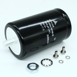 B43584A6188M000, CAP ALUM 1800UF 20% 500V SCREW. В комплект поставки конденсаторов, произведённых после 01.12.2018, гайки/шайбы не входят