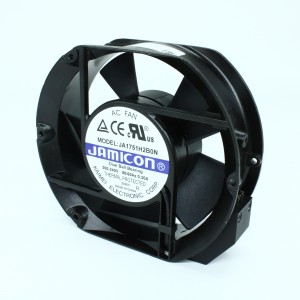 JA1751H2B0N-T, Вентилятор 220В AC, 2700-2900об/мин., 333,2м3/час, 172х150х51мм, 56дБА, 5 лопастей, подшипник качения, тип вывода - терминал