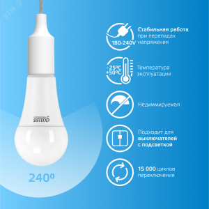 Лампа светодиодная Elementary 30Вт A70 грушевидная 6500К холод. бел. E27 2390лм 73239