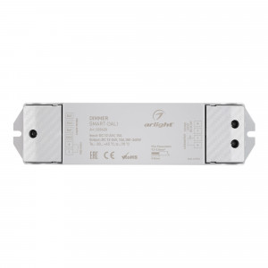 Диммер SMART-DALI (12-24V, 1x15A) 028420, Диммер DALI для одноцветных светодиодных лент. 1 адрес устройства, 1 канал управления. Питание/выход DC 12-24V, ток нагрузки 1x15A, максимальная суммарная мощность нагрузки 180-360W. Размер 175х45х27 мм.