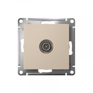 ATLASDESIGN TV РОЗЕТКА проходная 4DB, механизм, ПЕСОЧНЫЙ ATN001292