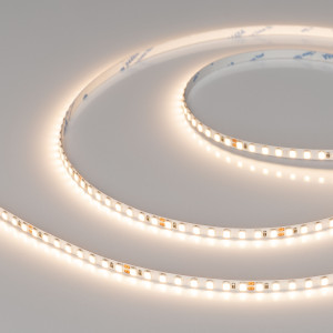 Лента RT-A160-5mm 24V Warm3500 (9.6 W/m, IP20, 2835, 5m) 037807, Светодиодная лента RT-A160, открытая IP20. Светодиоды 2835, 160 шт/м (800 шт на 5 м), белая плата 5 мм, скотч 3M. Цвет ТЁПЛЫЙ 3500 K , цветопередача CRI>90 , угол 120°. Питание 24 В, мощность 9.6 Вт/м (48 Вт на 5 м). Размеры 5000x5x1.5 мм. Мин.отрезок 50