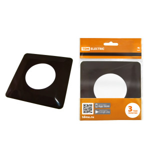 Одноместная защитная рамка для выключателей или розеток для защиты обоев 130х130 мм, шоколад SQ1822-0004