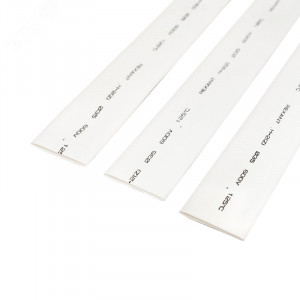 Трубка термоусадочная ТУТ нг 35,0/17,5 белая, термоусаживаемая трубка в метровой нарезке, не поддерживает горение