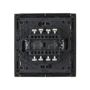 FORTE&PIANO Выключатель 2-клавишный проходной с индикацией 10А FP308 серый IEK FP-V22-1-10-1-K03