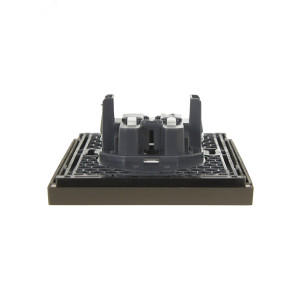 Розетка 2-м СП FORTE&PIANO FP326 10А без заземл. без защ. шторок безвинт. крепл. сер. IEK FP-R20-10-1-K03