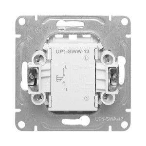 Механизм выключателя, одноклавишный, кнопочный, алюминий Эпика EKF UP1-SWA-13