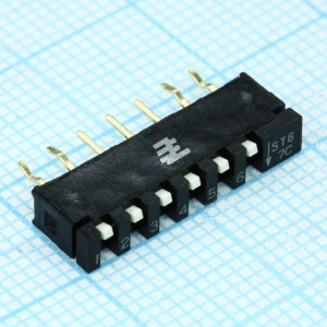 1977104-3, Переключатель DIP 6 групп 5В 0,1А, 2.54mm, контакты в один ряд