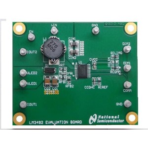 LM3492EVAL/NOPB, Средства разработки схем светодиодного освещения  LM3492EVAL BOARD