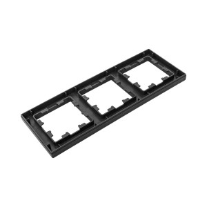 3 - местная рамка, ч-рная, пластик Эпика EKF UP1-FPB-03