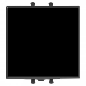 Переключатель одноклавишный модульный, "Avanti", "Черный квадрат", 2 модуля 4402112