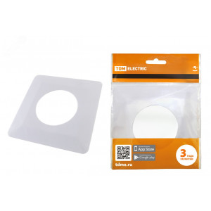 Одноместная защитная рамка для выключателей или розеток для защиты обоев 130х130 мм, белая SQ1822-0002