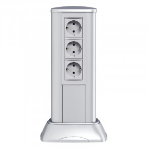 Розетка 1-м 2мод. Viva 16А IP20 2P+E с заземл. защ. шторки сер. 45025