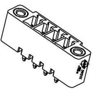 39515-1004, Съемные клеммные колодки 3.81MM EURO HEADER V DER VERT ME BLK 4CKT