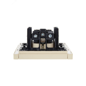 FORTE&PIANO Розетка 1-местная с заземлением с защитными шторками винтовое крепление 16А FP415 ваниль IEK FP-R14-16-K10