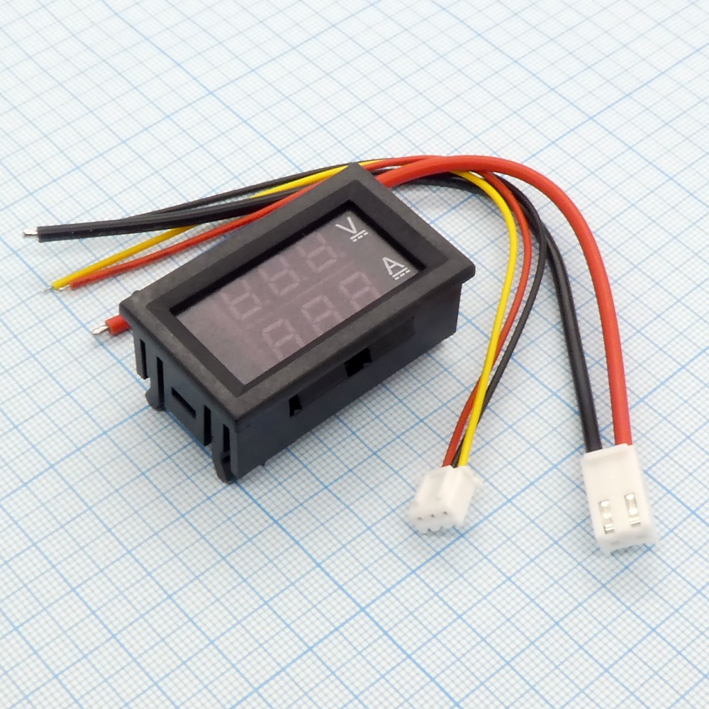 Изображение товара Вольтметр-амперметр в корпусе 0.56" 10А для точных измерений