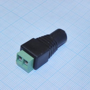 гнездо 5.5*2.5 без пайки (клеммник)*, гнездо питания на кабель без пайки