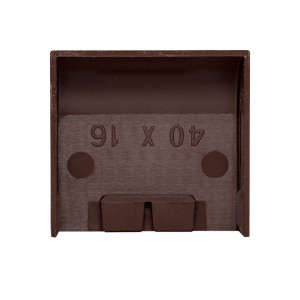 Заглушка (40х16) (4 шт) темное дерево EKF-Plast