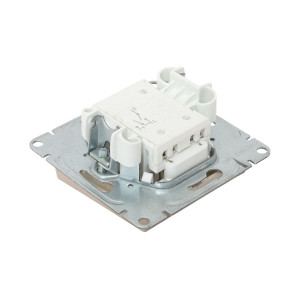 Механизм выключателя, двухклавишный, с подсветкой, кремовый Эпика EKF UP1-SWI-24