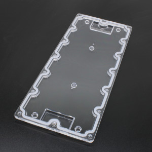 ARHB286D46LED120G, Групповая прямоугольная линза на 46 светодиодов 3030/3535/5050, эфф=90%, диаграмма ~120°, 286мм H:116мм, PC-1250Z