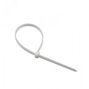 Стяжка 2.5*150 белая (100 шт), хомут-стяжка кабельная нейлоновая