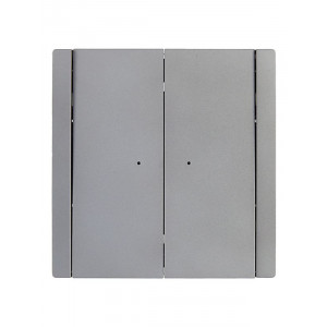 FORTE&PIANO Выключатель 2-клавишный с индикацией 10А FP506 сталь IEK FP-V20-1-10-1-K46