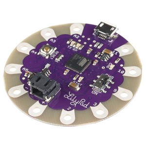 DEV-12049, Макетные платы и комплекты - AVR LilyPad Arduino USB ATmega32U4 Board