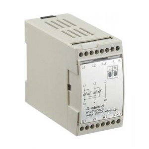 Контактор CEMOS-SSPHC-400V-2,5A, Реверсивный электронный контактор серии CEMOS, рабочее напряжение: 24 V DC, номинальное напряжение переключения: 400 V AC, коммутируемый ток: 2,5 A, с винтовой фиксацией провода,
