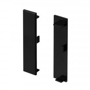 Заглушка PLINTUS-H55 BLACK 046162, Пара глухих заглушек для профиля PLINTUS-H55 черного цвета. Материал пластик.  В комплекте 2 шт., цена за 1 комплект.