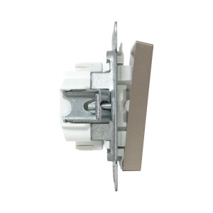 Механизм выключателя, одноклавишный, кнопочный, шампань Эпика EKF UP1-SWC-13