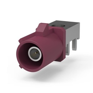 R197.160.D28, РЧ соединители / Коаксиальные соединители Right-angle die-cast Fakra PCB 5mm pitch coding D