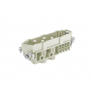 Вилочная контактная вставка HK-004/8-M, Вилочная контактная вставка, винтовая фиксация, 4/8 полюсов + PE, типоразмер 24B, 830V/400V, 80/16A, сечение обслуживаемых проводников 0,5-16 мм кв, тип покрытия контактов: серебро