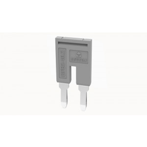 Соединительная перемычка DFB10-02P-11-00Z(H), Соединительная перемычка, 2 полюса, изолированная, вилочная, для клемм: DS10, цвет: серый