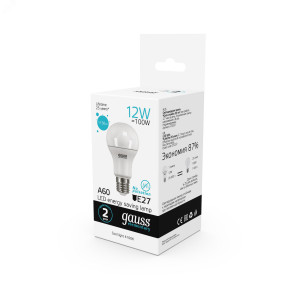 Лампа светодиодная Elementary 12Вт A60 грушевидная 4100К нейтр. бел. E27 1150лм 23222