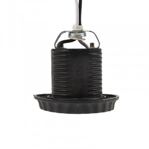 Патрон E27 с проводом 20см черн. 11-8876