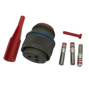 MS3456W22-2S, Круговой мил / технические характеристики соединителя PLUG W/THRD COUPLING 3P SIZE 8 SOCKET