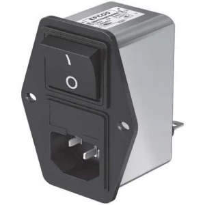 B84776A0010A000, Однофазный сетевой фильтр 10А/250В, 2-х полюсный выключатель, держатель под предохранитель 5х20мм