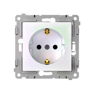 Розетка 1-м СП Pixel 16А IP20 с заземл. механизм перламутр. TKE-PX-R1Z-C04