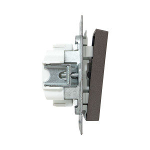 Механизм выключателя, двухклавишный, мокко Эпика EKF UP1-SWM-20