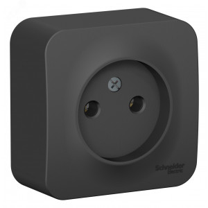 BLANCA  розетка наружная  без заземления без шторок, 16А, 250В, антрацит BLNRA000106