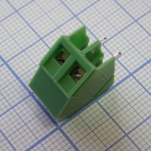 DG103-5.0-02P-14-00A(H), Винтовой клеммный блок c рельефной обоймой, 2 контакта. Серия DG103-5.0