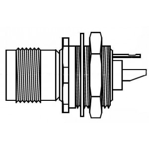 BJ47, РЧ соединители / Коаксиальные соединители TNC BLKD JK INSL Front MNT