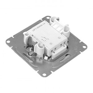 Механизм выключателя, одноклавишный, с подсветкой, белый Эпика EKF UP1-SWW-14