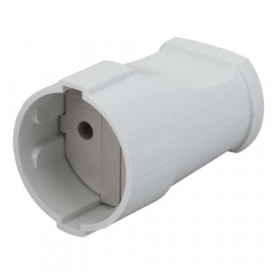 Розетка кабельная без заземл. прямая 10А бел. Rx1-W Б0039680