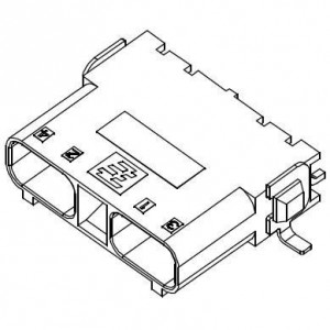 2106056-2, Осветительные коннекторы 2P R/A SMT Header Sealed Plastic Hsg