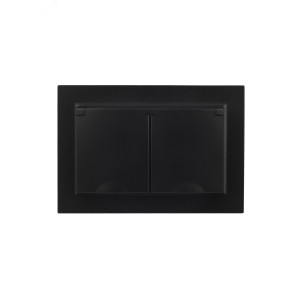 Розетка 2-м СП BRITE РСбш12-3-44-БрЧ 16А в сборе IP44 с крышкой черн. BR-R26-16-44-K02-F