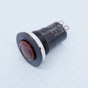 К-4-2  20мм  (пластик), 2 замыкания, красная кнопка