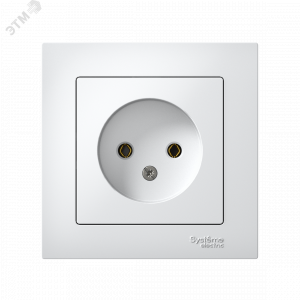 Розетка 1-м СП AtlasDesign 16А IP20 без заземл. в сборе бел. SE ATN000140
