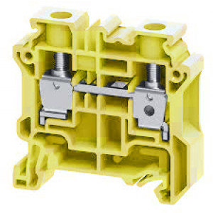 Проходная клемма CY10Y, Проходная клемма, тип фиксации провода: винтовой, номинальное сечение: 10 мм кв., 57A, 1000V, ширина: 10 мм, цвет: желтый, тип монтажа: DIN35